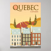 Modern Quebec Canada Travel Poster (Voorkant)