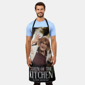 Modern Queen of the Kitchen Foto | Naam Apron Schort (Gedragen)