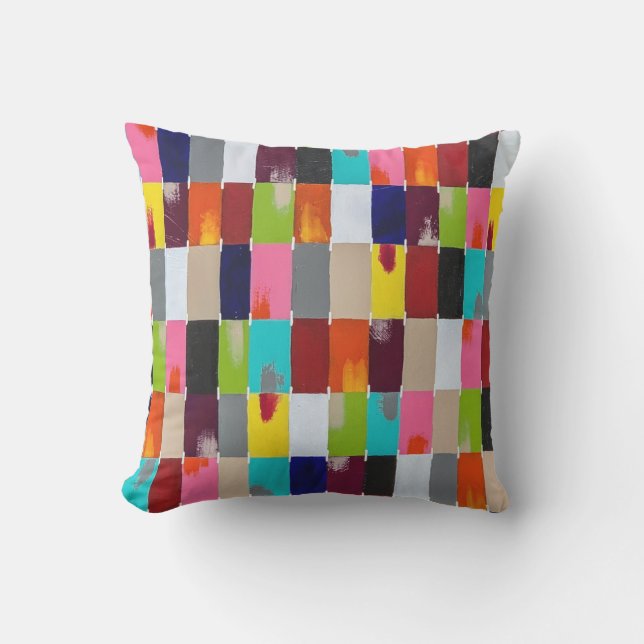 Modern Quilt 16 x 16 Outdoor Sierkussen (Voorkant)