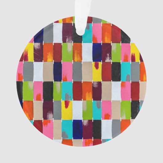 Modern Quilt Acryl Ornament (voorkant)