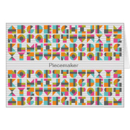 Modern Quilt Block Love Note Card