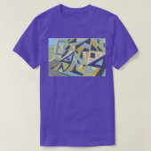 Modern quilt patroon op de parkbank t-shirt (Design voorkant)