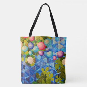 modern quiltpatroon tote bag