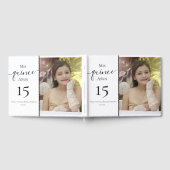 Modern Quinceanera 15th Birthday Elegant Photo Gastenboek (Volledig)