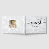 Modern Quinceanera Birthday Silver Bokeh Foto Gastenboek (Volledig)