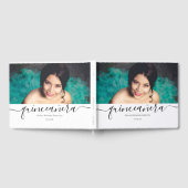 Modern Quinceañera Custom Foto Quince Años Party Gastenboek (Volledig)