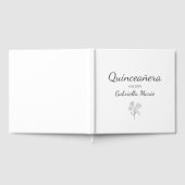 Modern Quinceañera Elegant 15e verjaardagsfeest Gastenboek (Volledig)