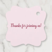 Modern Quinceañera Glitter Gown Bedankjes Labels (Achterkant)