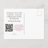 Modern Quinceañera Glitter Gown QR Code Uitnodigin Aankondigingskaart (Achterkant)