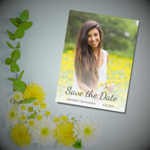 Modern Quinceañera Photo Save the Date