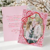 Modern Quirky Bow Christmas Scribbles Photo Feestdagenkaart