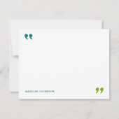 Modern Quotable Tea Green Minimalist Typografie Notitiekaartje (Voorkant)