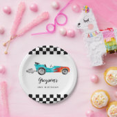 Modern Race Car Boy Birthday Party Paper Bord (Feest)