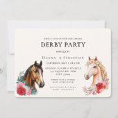 Modern Race Horse Derby Party Equestrian  Kaart (Voorkant)