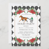 Modern Race Horse Derby Party Equestrian  Kaart (Voorkant)