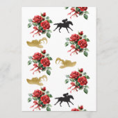 Modern Race Paard Derby & Drinken Party Ruiterspor Menu (Achterkant)