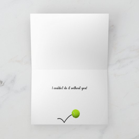 Modern-rackettentennis Bedankkaart (Binnen)