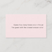 Modern raden hoeveel kisses Vrijgezellenfeest spel Informatiekaartje (Achterkant)