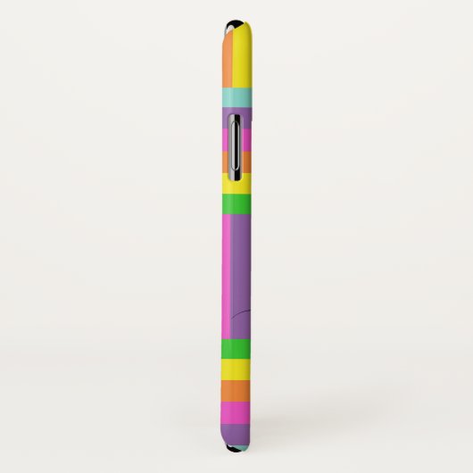 Modern Rainbow Abstract Script Naam Monogram Case-Mate iPhone Case (Achterkant / rechts)