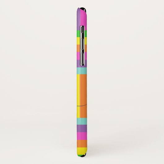 Modern Rainbow Abstract Script Naam Monogram Case-Mate iPhone Case (Achterkant/links)