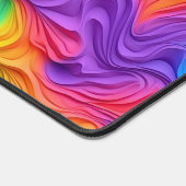 Modern Rainbow Abstract Swirls Monogram Bureaumat (Hoek)