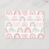 Modern Rainbow Baby shower Boek Aanvraag Informatiekaartje (Achterkant)