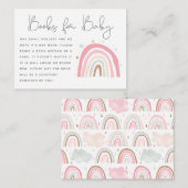 Modern Rainbow Baby shower Boek Aanvraag Informatiekaartje (Voorkant / Achterkant)