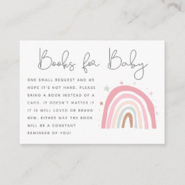 Modern Rainbow Baby shower Boek Aanvraag Informatiekaartje