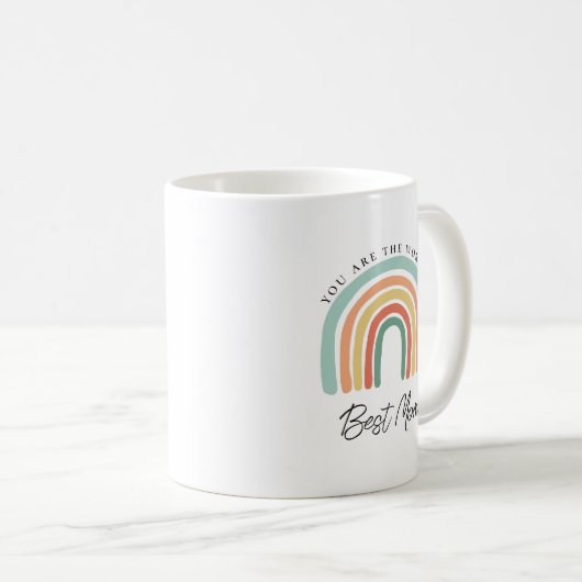 Modern Rainbow Best Mam Moederdag Gift Koffiemok (Voorkant rechts)