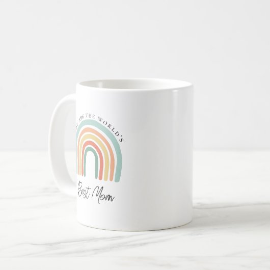 Modern Rainbow Best Mam Moederdag Gift Koffiemok (Voorkant links)