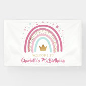 Modern Rainbow Birthday Banner (Horizontaal)