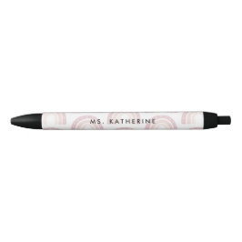 Modern Rainbow Boho Pastel Pink Gift Zwarte Inkt Pen