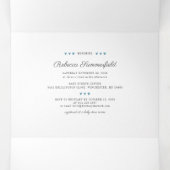Modern Rainbow Boho Script Chic Baby shower Drieluik Uitnodiging (Binnenkant midden)