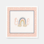 Modern Rainbow Eerste Verjaardag Servet - Meisje (Voorkant)