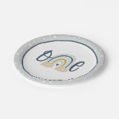 Modern Rainbow First Birthday Bord - Boy LB (Gekanteld)