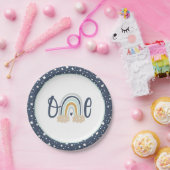 Modern Rainbow First Birthday Bord - Boy NB (Feest)