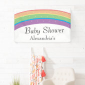 Modern Rainbow Gender Neutraal Baby shower Spandoek (Insitu)
