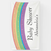 Modern Rainbow Gender Neutraal Baby shower Spandoek (Verticaal)