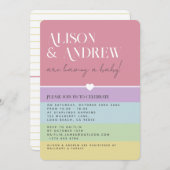 Modern Rainbow Gender Neutral Couple's Baby shower Kaart (Voorkant / Achterkant)