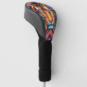 Modern Rainbow Gestreepte tijgerhuiden Print katac Golfheadcover (Schuin)