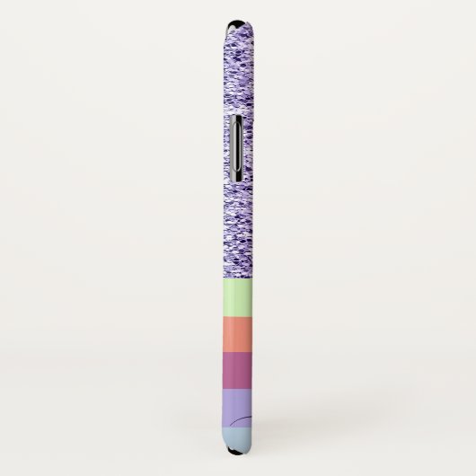 Modern Rainbow Glitter Fotocollage Monogram Case-Mate iPhone Case (Achterkant / rechts)