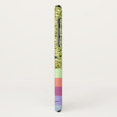 Modern Rainbow Glitter Fotocollage Monogram Case-Mate iPhone Case (Achterkant/links)