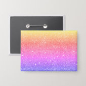 Modern Rainbow Glitter Glam Button (Voorkant / Achterkant)