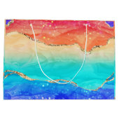 Modern Rainbow Glitter  Groot Cadeauzakje (Achterkant)