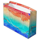 Modern Rainbow Glitter  Groot Cadeauzakje (Achterkant Gekanteld)