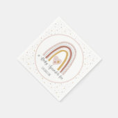 Modern Rainbow Gold Dusty Pink Girl Baby Sprinkle Servet (Hoek)