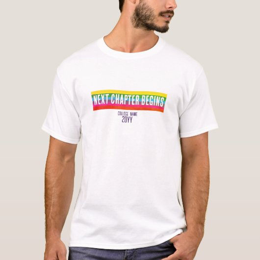 Modern Rainbow Grad Shirt for Future-Focused  (Voorkant)