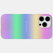 Modern Rainbow Gradient Stripe Monogrammed Case-Mate iPhone Case (Achterkant (horizontaal))