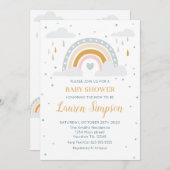 Modern Rainbow Invitation Baby Shower Kaart (Voorkant / Achterkant)