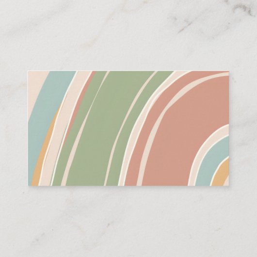 Modern Rainbow Kinderopvang Kinder Onderwijs Visitekaartje (Achterkant)